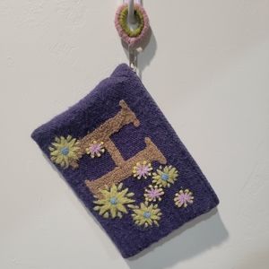 Jenny Krauss Wool Clutch Purse Love Letters Letter H